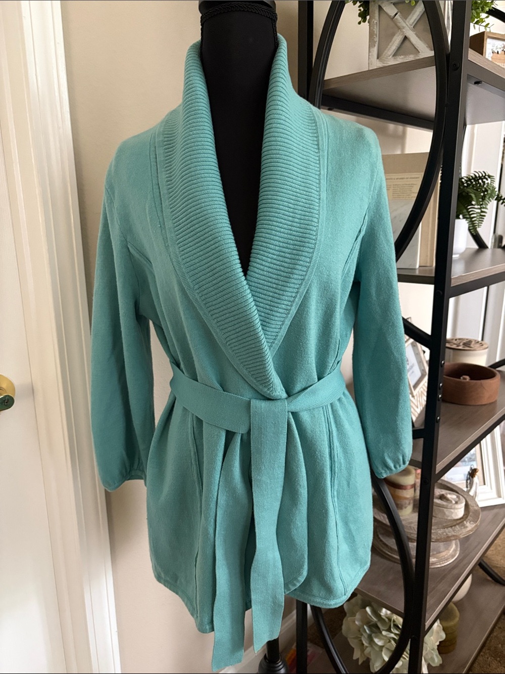 Shawl Collar Belted Women's Sweater Cardigan by Alfani